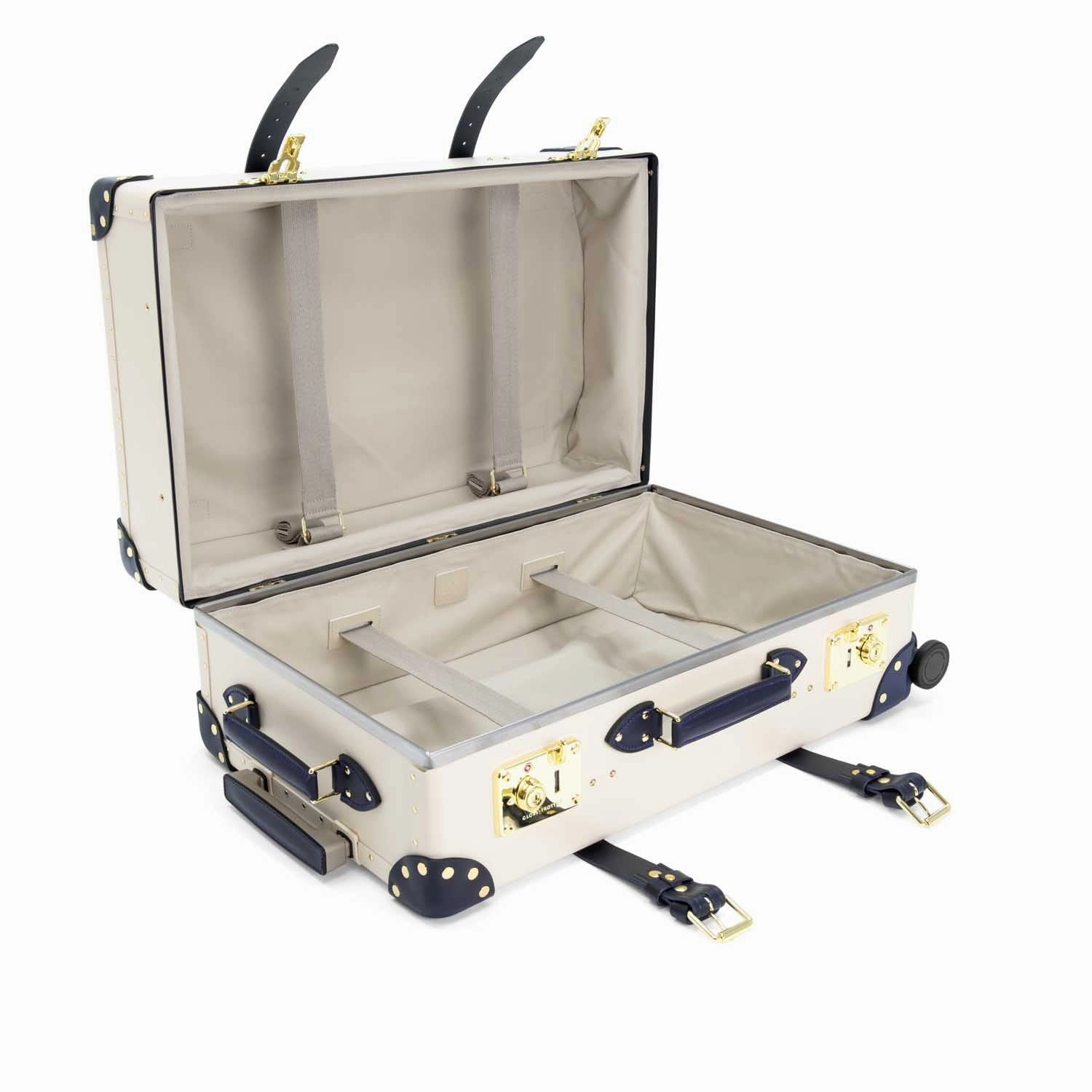 Centenary  Medium Check-In - 4 Wheels | Ivory/Navy/Gold