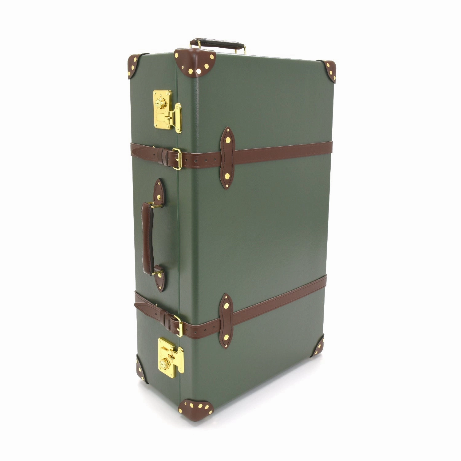 Centenary  XL Suitcase - 2 Wheels | Green/Brown/Gold