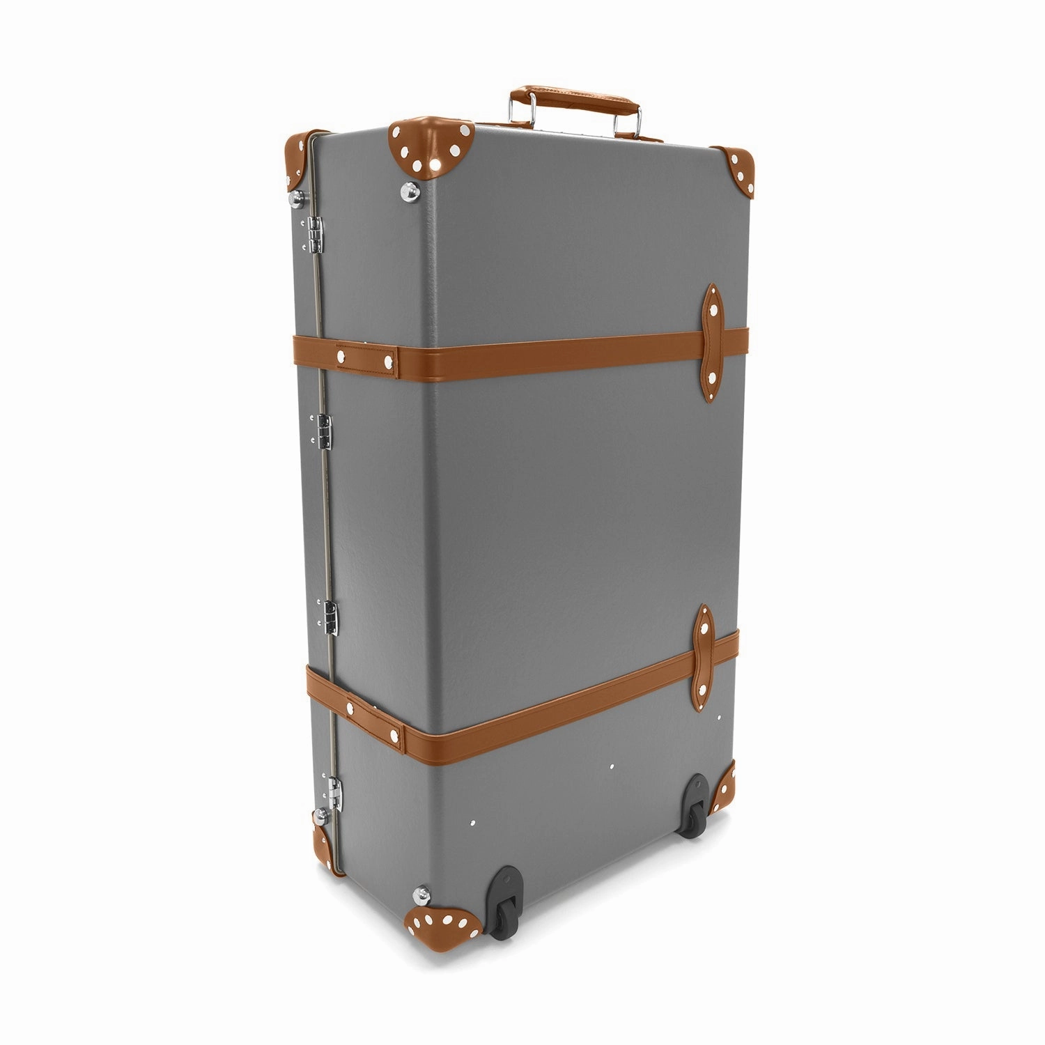 Centenary  XL Suitcase - 2 Wheels | Grey/Caramel/Chrome