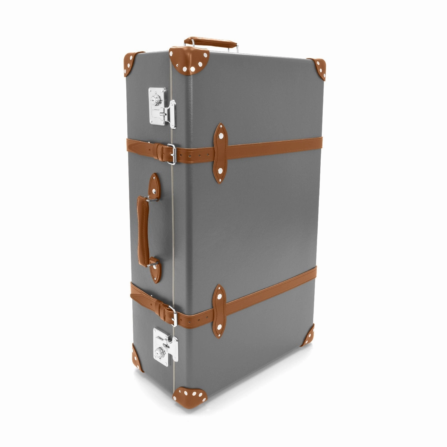 Centenary  XL Suitcase - 2 Wheels | Grey/Caramel/Chrome