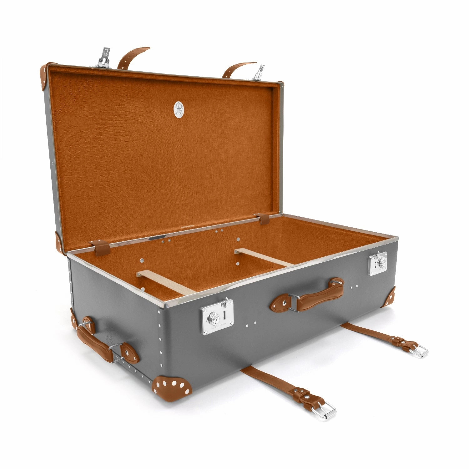 Centenary  XL Suitcase - 2 Wheels | Grey/Caramel/Chrome
