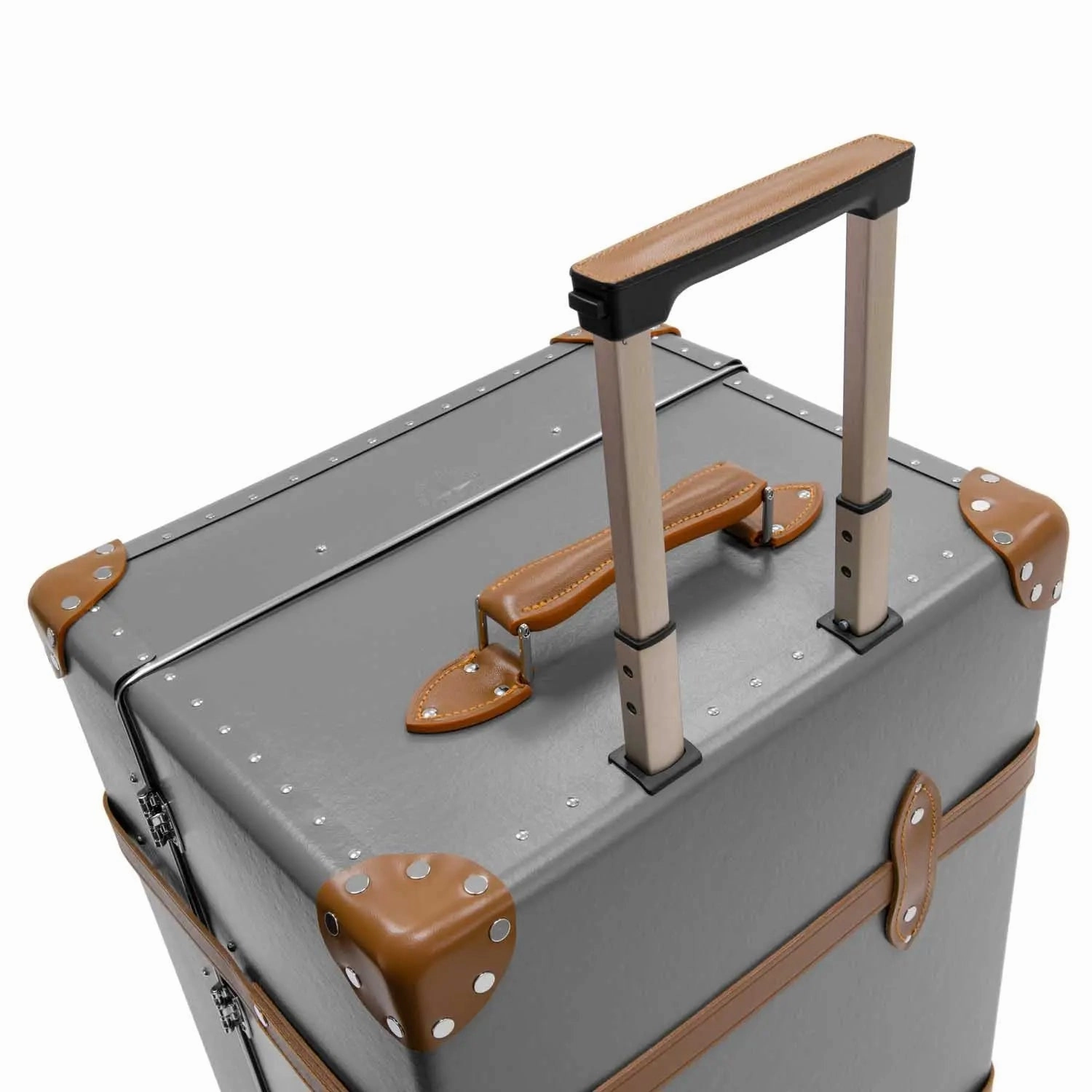 Centenary  XL Trunk - 4 Wheels | Grey/Caramel/Chrome