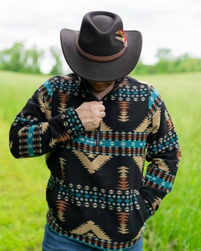 Charlie Henley Long-Sleeve Zip Pullover In Black winter sweaters outlet