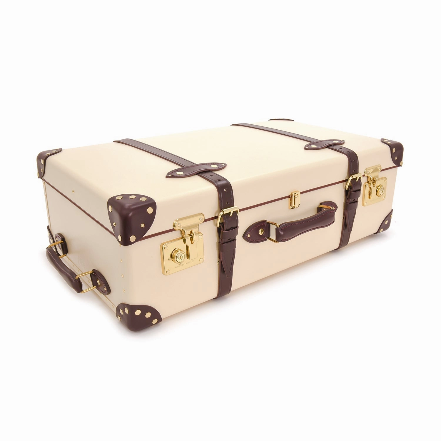 Chelsea Garden  Large Suitcase | Ivory/Burgundy/Gold