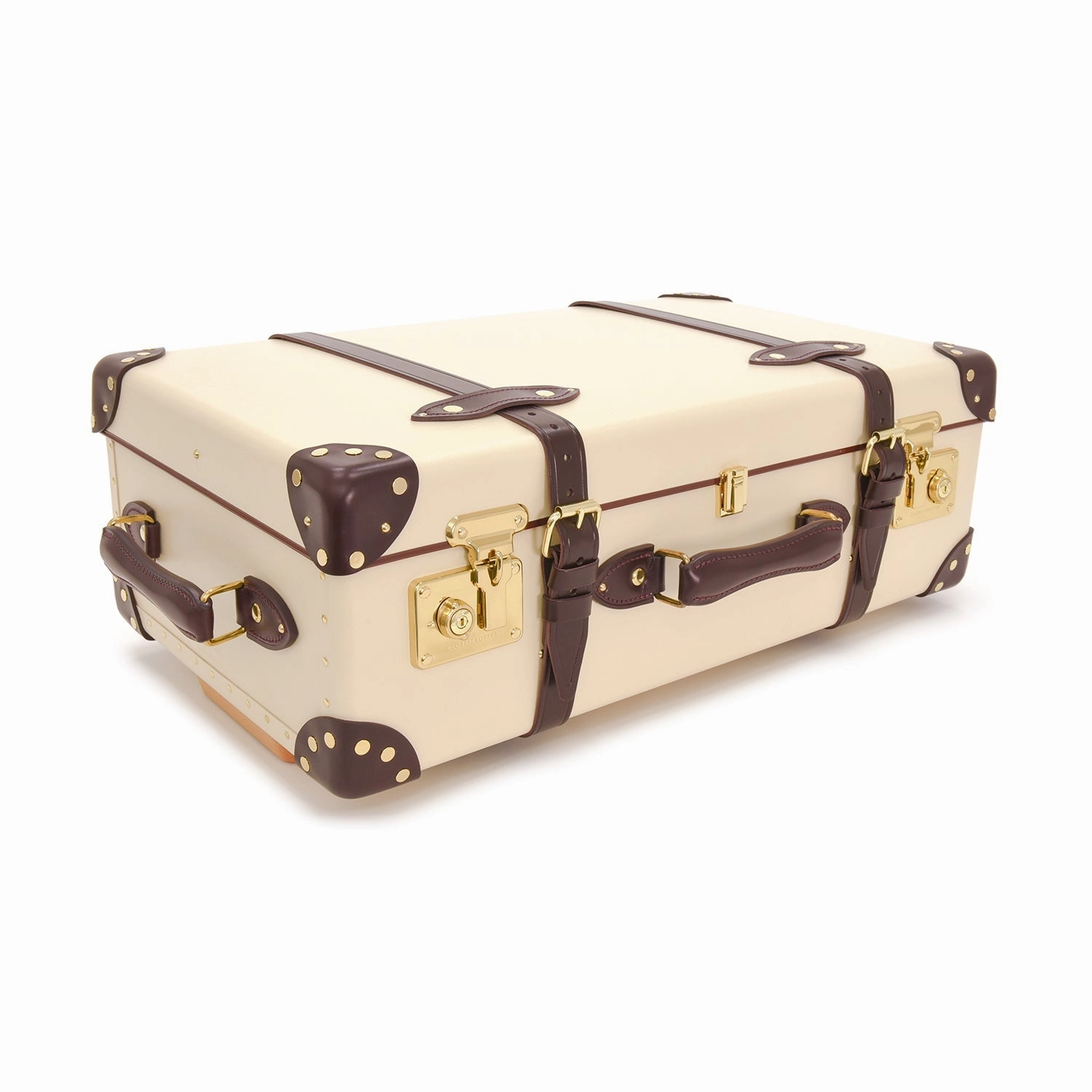 Chelsea Garden  Medium Check-In - 2 Wheels | Ivory/Burgundy/Gold