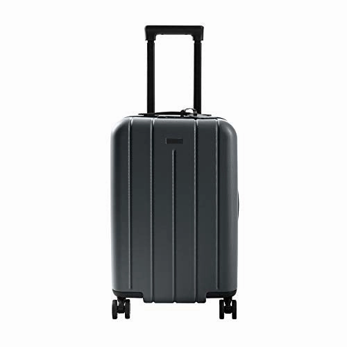CHESTER Minima Carry-On Luggage / 22" Lightweight Polycarbonate Hardshell/Spinner Suitcase/TSA Approved Cabin Size (Charcoal)