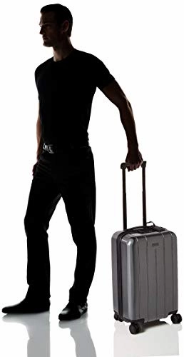 CHESTER Minima Carry-On Luggage / 22" Lightweight Polycarbonate Hardshell/Spinner Suitcase/TSA Approved Cabin Size (Charcoal)