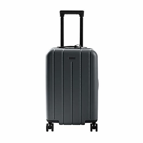 CHESTER Minima Carry-On Luggage / 22" Lightweight Polycarbonate Hardshell/Spinner Suitcase/TSA Approved Cabin Size (Charcoal)