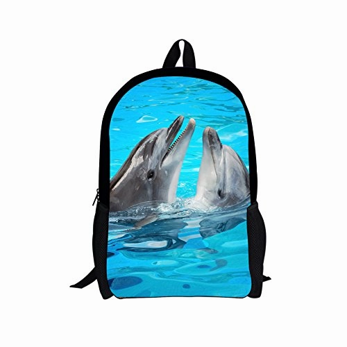 Children Back to School Bag Dolphins Print Customized Primary School Backpack