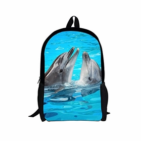 Children Back to School Bag Dolphins Print Customized Primary School Backpack