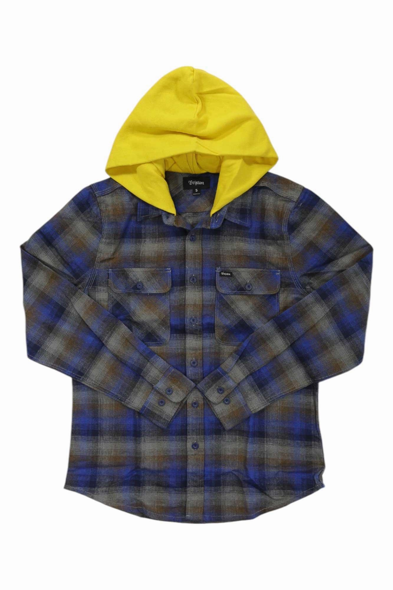 Huge Selection Styles For 2025 Choose Brixton Mens Bowery Hood LS Flannel For Everyday Use here, 100% original and good customer service.