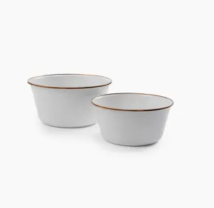 Clearance Claim [CLEARANCE] BAREBONES Enamel Bowl Set 2PK Free Shipping . We provide many kinds of these products for everyone all over the world. Shop Now!