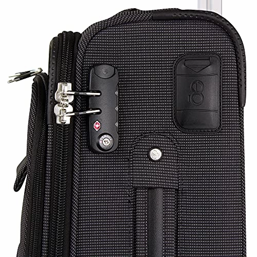 Cloe Carry-On 20 inch Luggage with 360-spinner wheels in Black Color