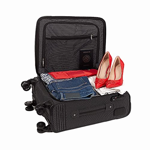 Cloe Carry-On 20 inch Luggage with 360-spinner wheels in Black Color