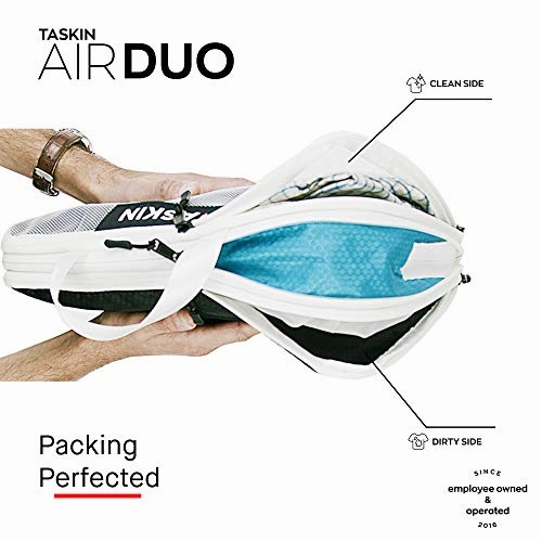 Compression Packing Cubes | Triple Zipper | Separate Clean & Dirty Compartments w/Flexible Separator | YKK Zippers