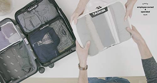 Compression Packing Cubes | Triple Zipper | Separate Clean & Dirty Compartments w/Flexible Separator | YKK Zippers