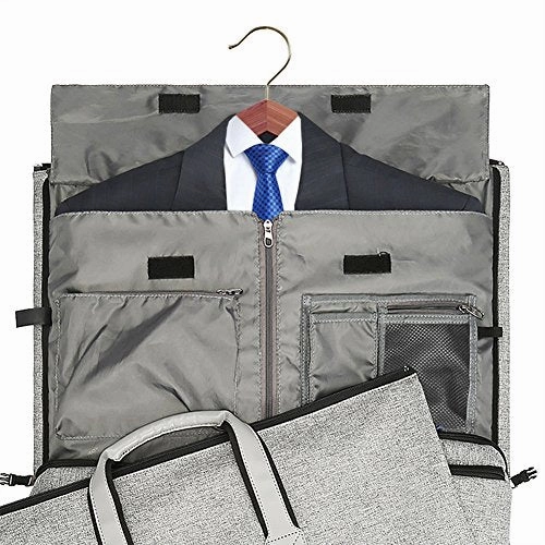 Convertible Garment Bag with Shoulder Strap, Modoker Carry on Garment Duffel Bag for Men Women - 2 in 1 Hanging Suitcase Suit Travel Bags