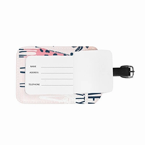 Cooper Girl Funny Cartoon Giraffes Luggage Tag Travel Id Label Leather For Baggage Suitcase 1 Piece
