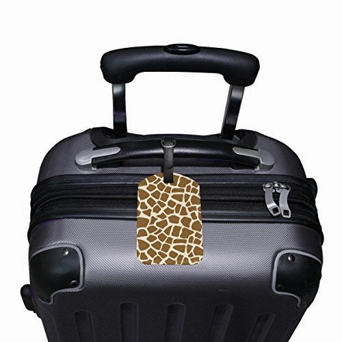 Cooper Girl Giraffe Skin Luggage Tag Travel Id Label Leather For Baggage Suitcase 1 Piece