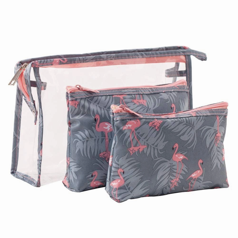 Cosmetic Finmind Cosmetic Bag Transparent Toiletry Bag Travel Makeup Bag Pouch Multi-Style Cosmetic