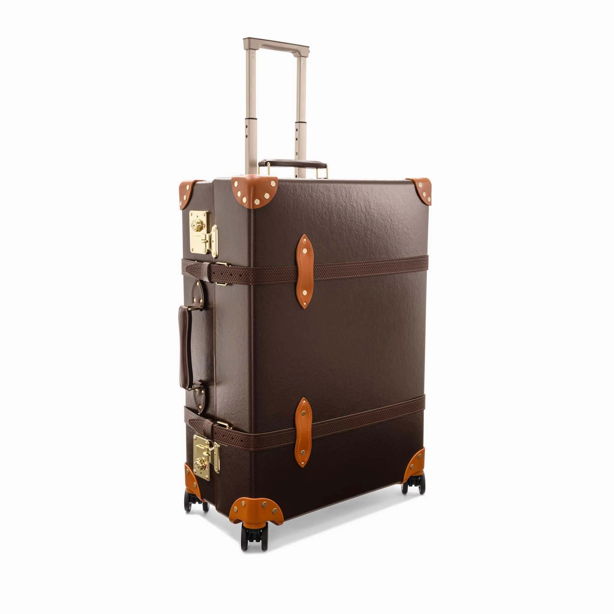 Cotswolds  Large Check-In - 4 Wheels | Brown/Orange/Gold
