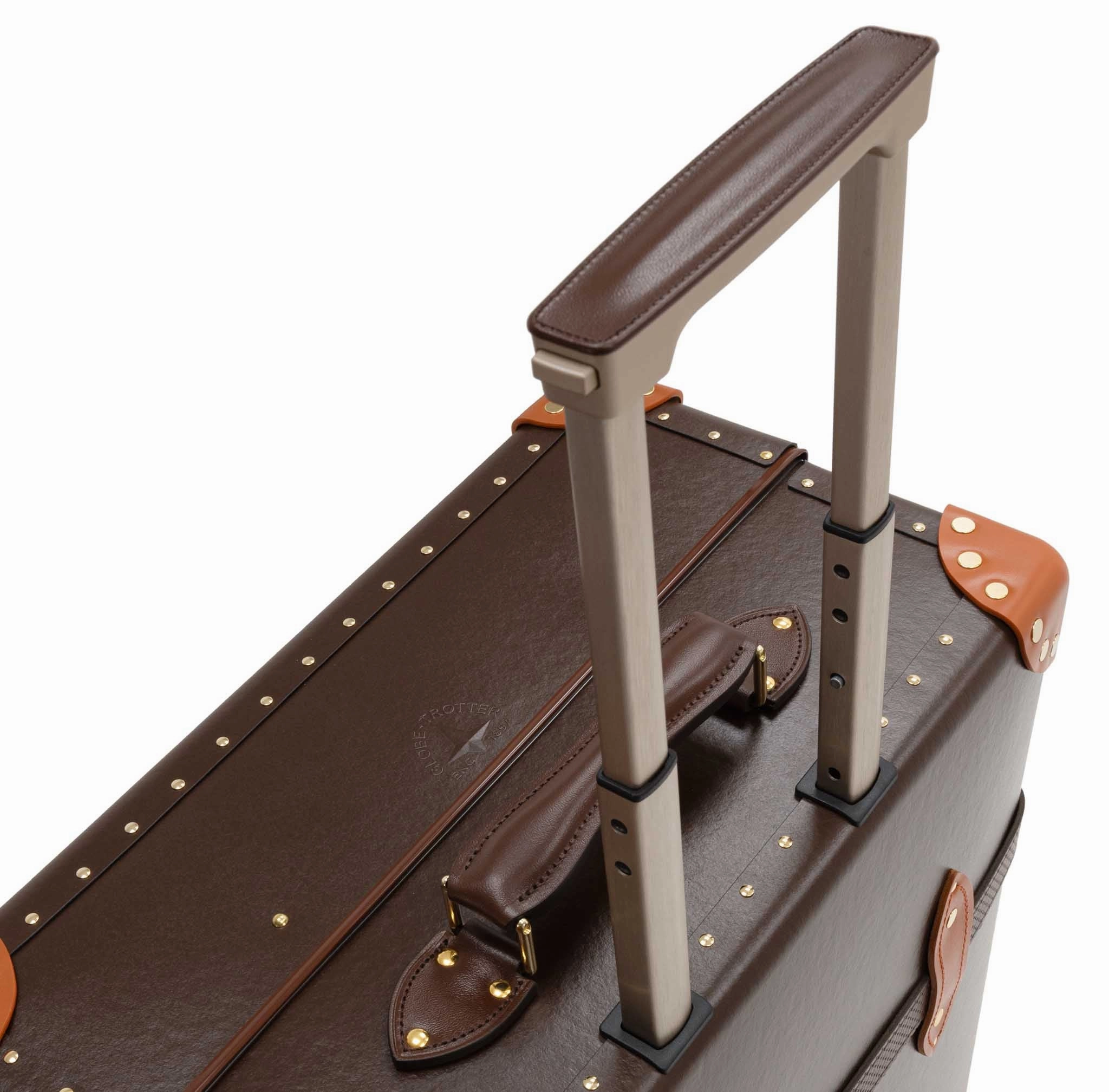 Cotswolds  Large Check-In - 4 Wheels | Brown/Orange/Gold