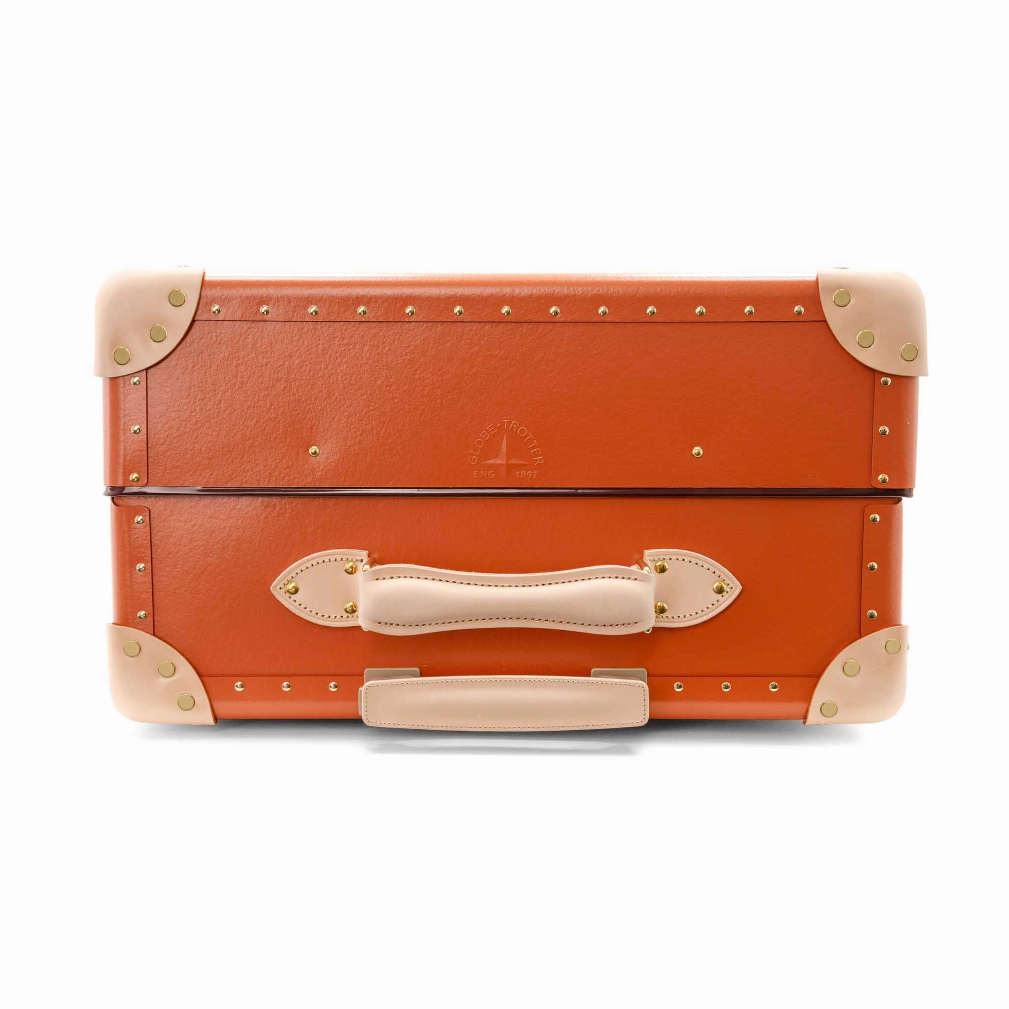 Cotswolds  Large Check-In - 4 Wheels | Orange/Natural/Gold