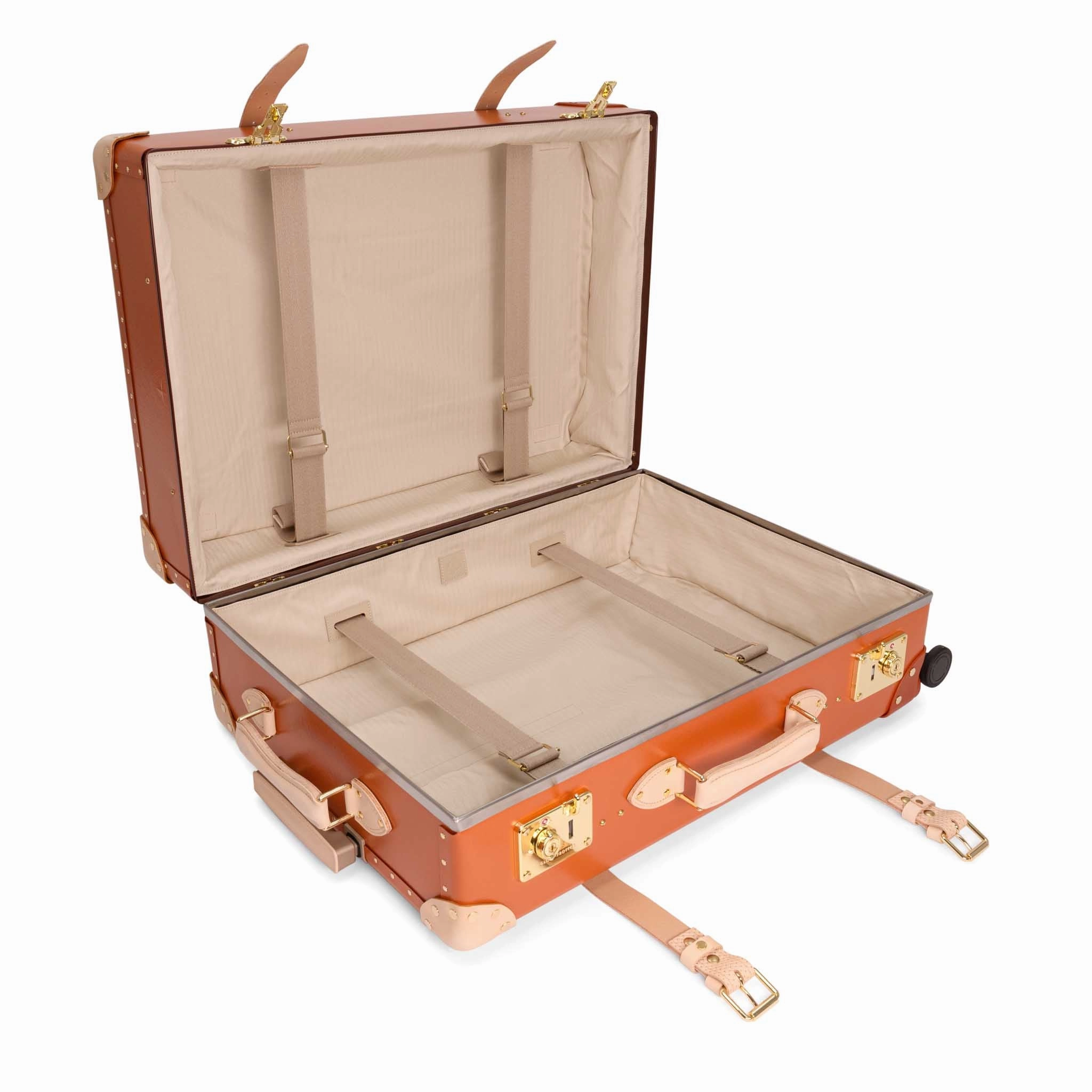 Cotswolds  Large Check-In - 4 Wheels | Orange/Natural/Gold