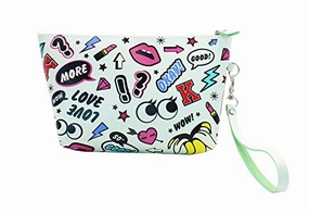 Creative Cosmetic Bags Portable Leather Clutch Purse Travel Toiletry Pouch