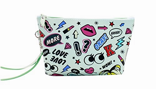 Creative Cosmetic Bags Portable Leather Clutch Purse Travel Toiletry Pouch