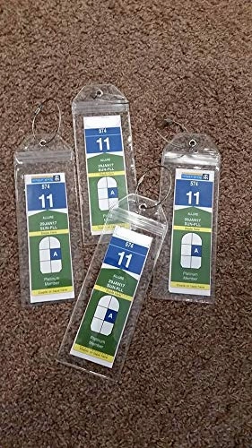 Cruise Luggage Tag Holder Zip Seal & Steel - Royal Caribbean & Celebrity Cruise (Clear - 4 Pack)