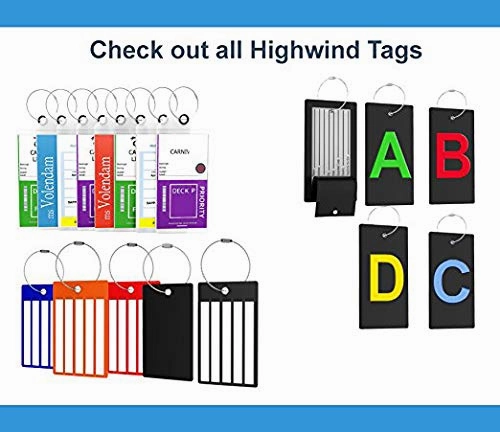 Cruise Luggage Tag Holder Zip Seal & Steel - Royal Caribbean & Celebrity Cruise (Clear - 4 Pack)