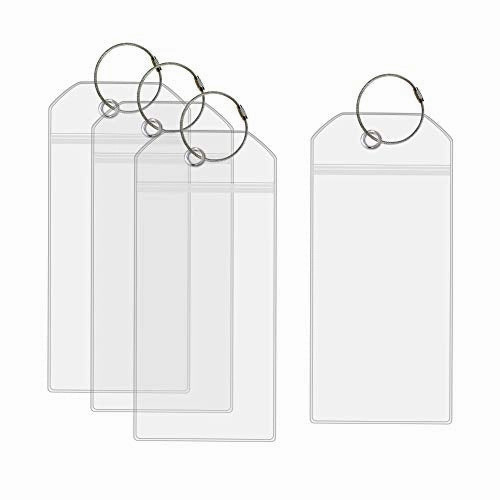 Cruise Luggage Tags 4 Pack Cruise Tags & 2 Id Badge Holder Zip Seal And Reusable Steel Loops