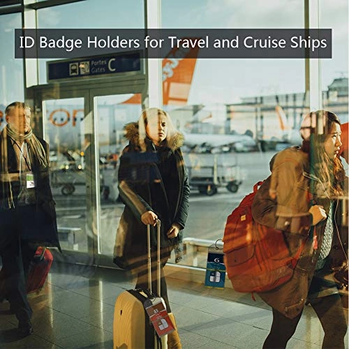 Cruise Luggage Tags 4 Pack Cruise Tags & 2 Id Badge Holder Zip Seal And Reusable Steel Loops