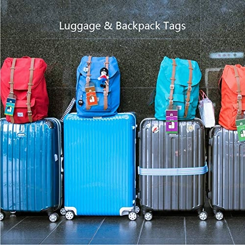Cruise Luggage Tags 4 Pack Cruise Tags & 2 Id Badge Holder Zip Seal And Reusable Steel Loops