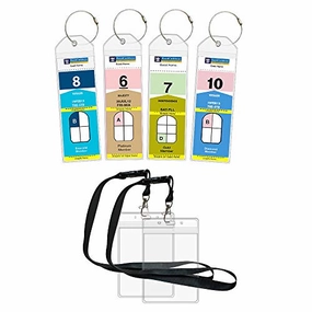 Cruise Luggage Tags Etag Holders Zip Seal & Steel Loops for Royal Caribbean & Celebrity Cruise (4 Pack   2 ID Holders)
