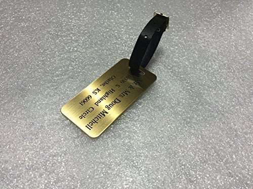 Custom Luggage Tag - Custom Engraved Brass Luggage Tag - Set Of 3 - Personalized Luggage Tag -