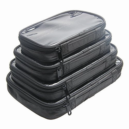 Damero 4Pcs Clear Toiletry Bag Packing Cubes, Travel Carry Organizer Case For Electronic