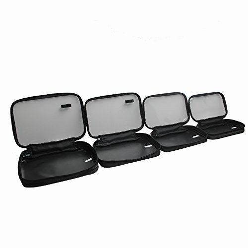 Damero 4Pcs Clear Toiletry Bag Packing Cubes, Travel Carry Organizer Case For Electronic