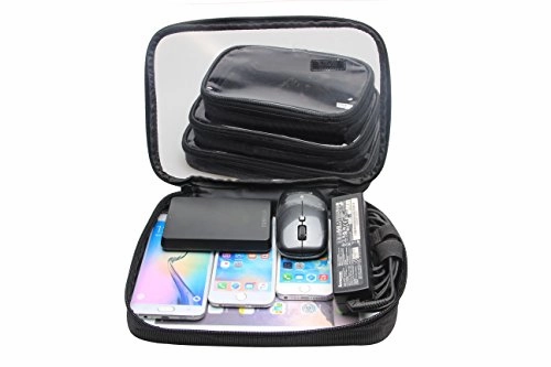 Damero 4Pcs Clear Toiletry Bag Packing Cubes, Travel Carry Organizer Case For Electronic