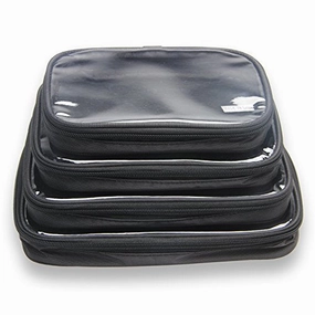 Damero 4Pcs Clear Toiletry Bag Packing Cubes, Travel Carry Organizer Case For Electronic