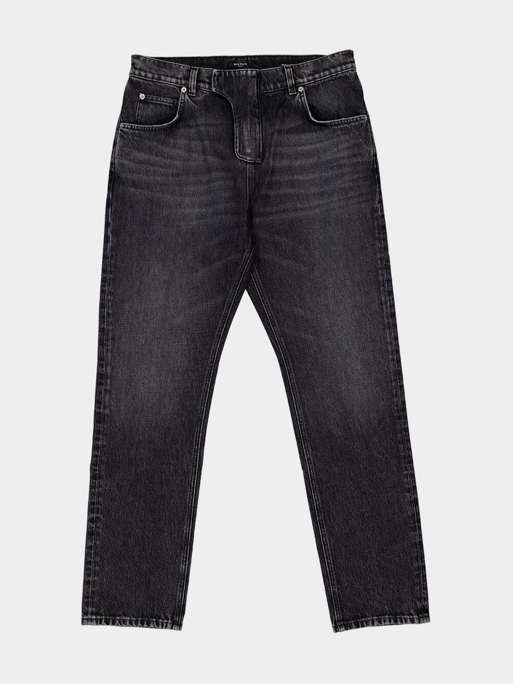 Dark Grey Regular-Fit Denim Jeans