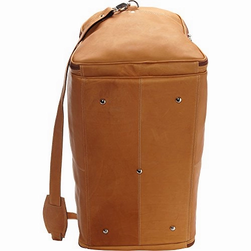 David King Vaquetta Leather Deluxe Extra Large Multi Pocket Duffel In Cafe