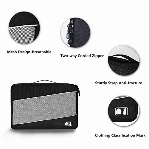Defway Packing Cubes Travel Luggage Organizers - 3 Set Compression Cubes Bags