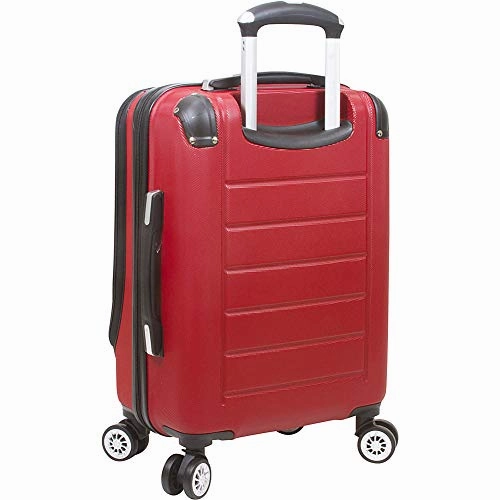 Dejuno Compact Hardside 20-inch Carry-on Luggage With Laptop Pocket, Red