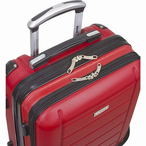Dejuno Compact Hardside 20-inch Carry-on Luggage With Laptop Pocket, Red