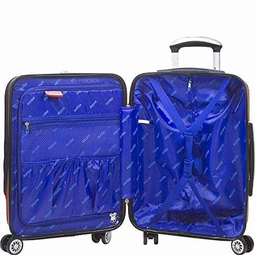 Dejuno Compact Hardside 20-inch Carry-on Luggage With Laptop Pocket, Red