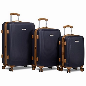 Dejuno Legion New Generation 3-pc Hardside Spinner TSA Combination Lock Luggage Set, Navy