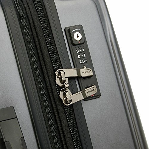 Delsey Paris Chromium Lite 21-Inch Spinner Carry-On With Expansion (Graphite)
