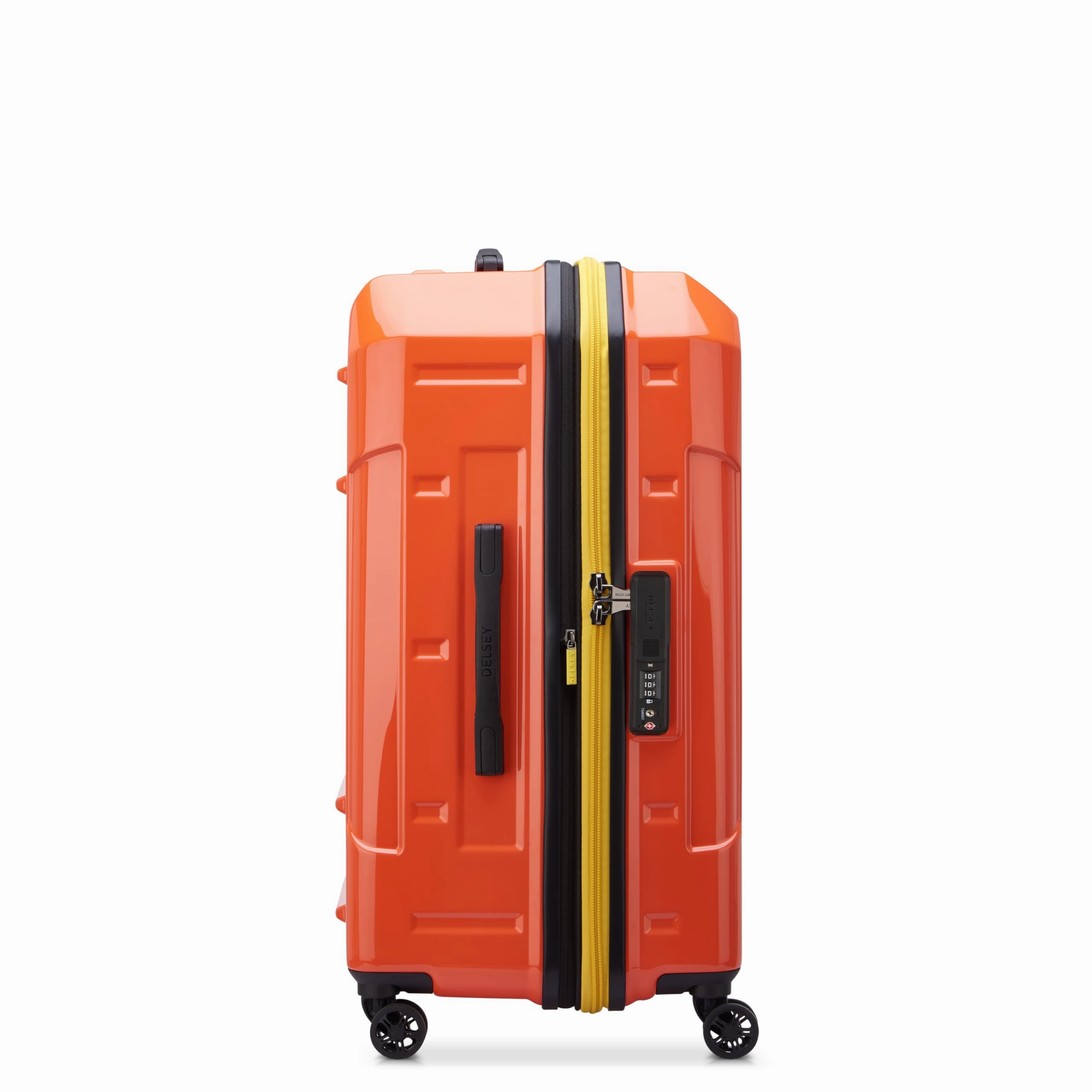 DELSEY Paris Rempart Hardside Expandable Luggage Trunk with Spinner Wheels (Checked Medium Trunk 26 Inch)